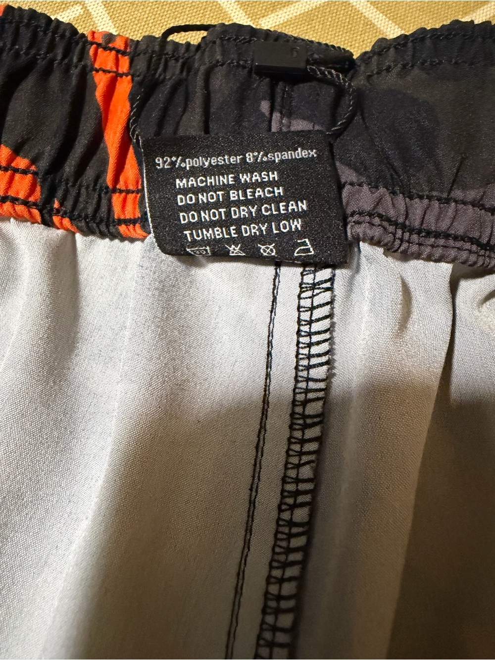 NFQ Men's Black & Orange Athletic Shorts - Picture 4 of 4